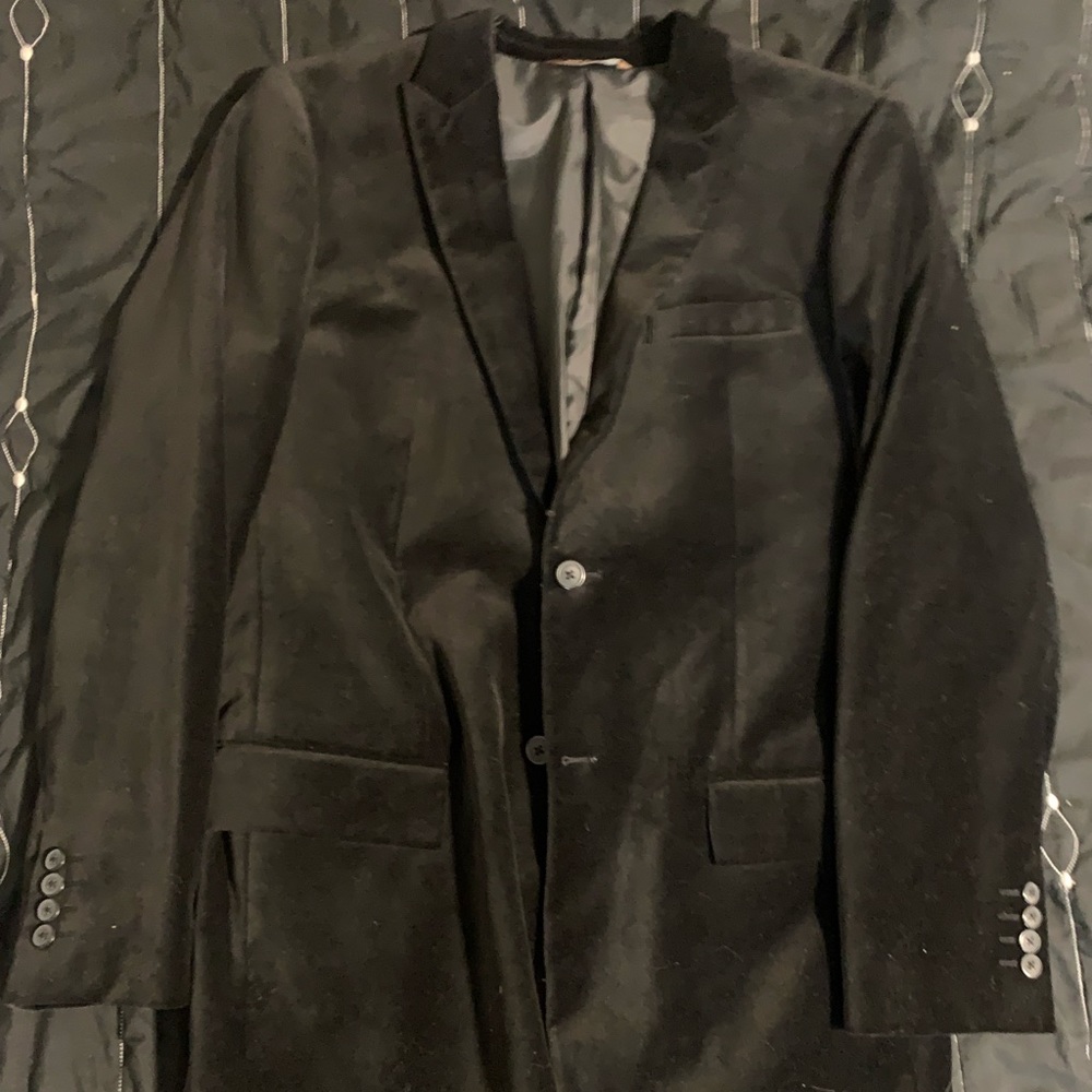 Velvety Black Men’s Sport Coat Size 40R